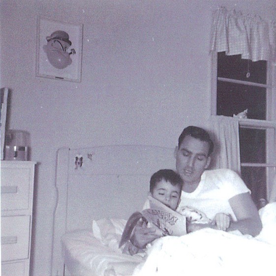Dad reading to me