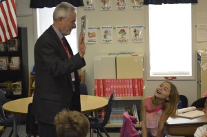 Granddaughter Ava also had the pleasure of Mike's story-telling 